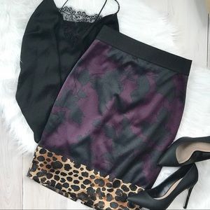 Express Satin Pencil Skirt